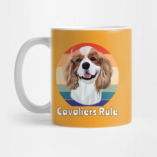 Retro Blenheim Cavalier King Charles Spaniel Gifts Mug